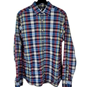 Alex Mill Men's Shirt Medium Multicolor Plaid Cotton Long Sleeve Casual Work